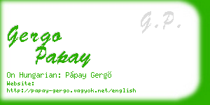 gergo papay business card