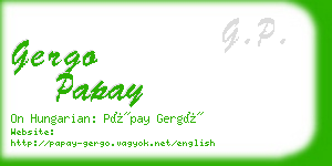 gergo papay business card